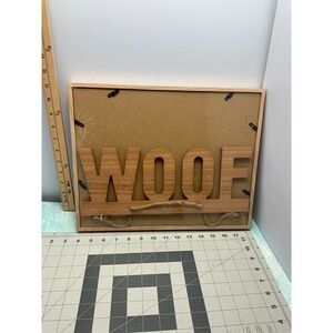 Natural Wood Woof Dog Picture Frame Rustic Jute Rope Accent 11x14 New